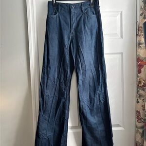 G Star Raw Dark Blue Wide-Leg Jeans